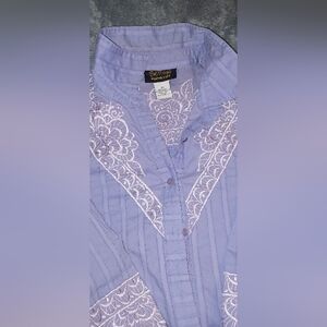 Bob Mackie New Lavender Cotton Blouse
